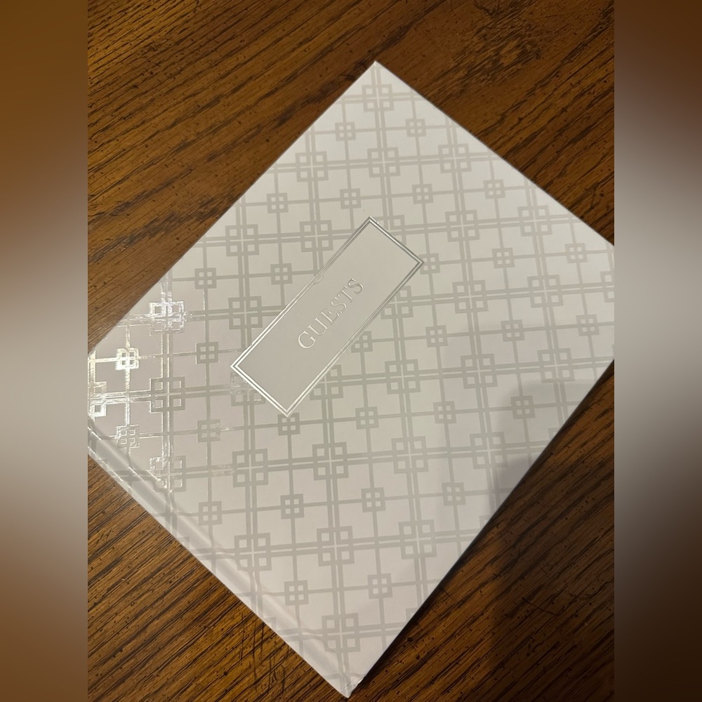 Silver Wedding Guest Book-New